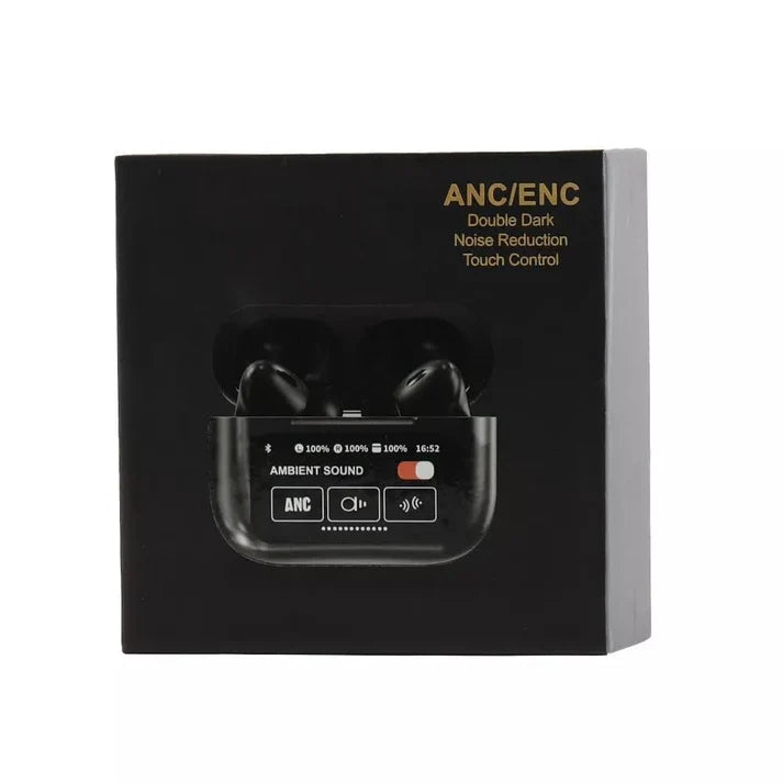 A9 Pro ANC/ENC Wireless Earbuds – Smart LED Touch Display Edition